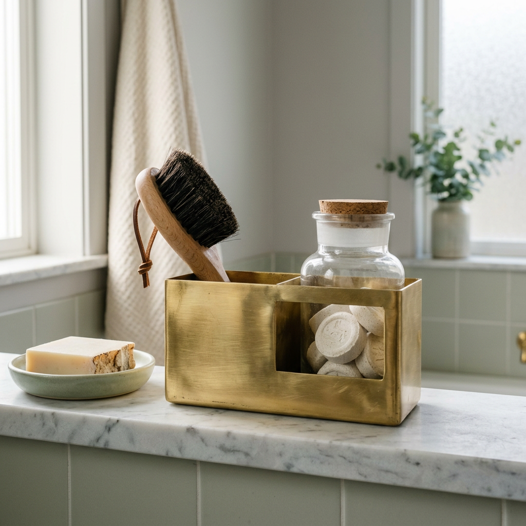 Designer Brass Apothecary Care Caddy