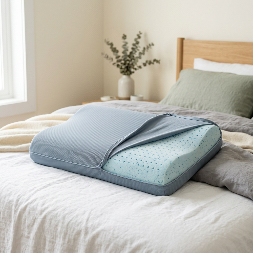 Phase-Change Cooling Memory Foam Pillow — Queen