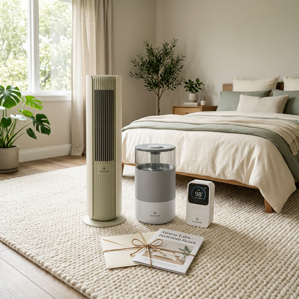 Whole-Bedroom Air Reset Kit — HEPA + Humidifier + Monitor