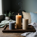 Hand-Poured Beeswax & Cedar Candle Set