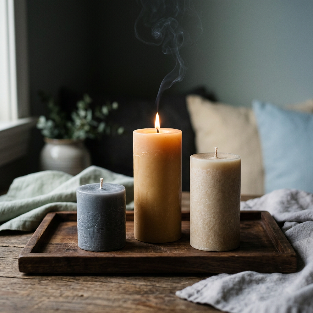 Hand-Poured Beeswax & Cedar Candle Set